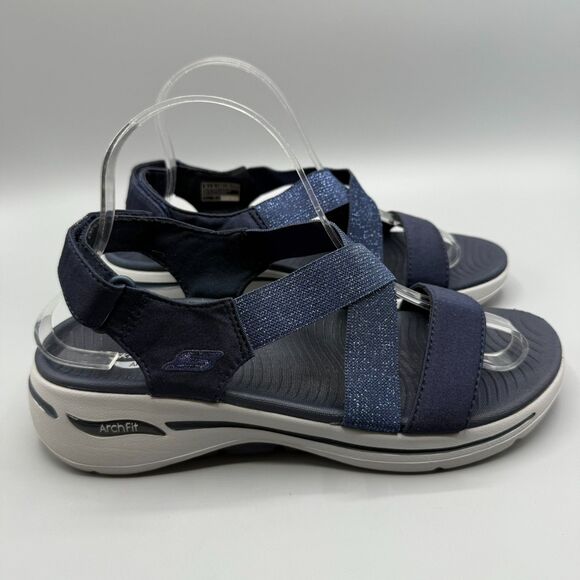 Skechers Go Walk Arch Fit Astonish Strap Sandals Women's size 8 - Picture 1 of 12